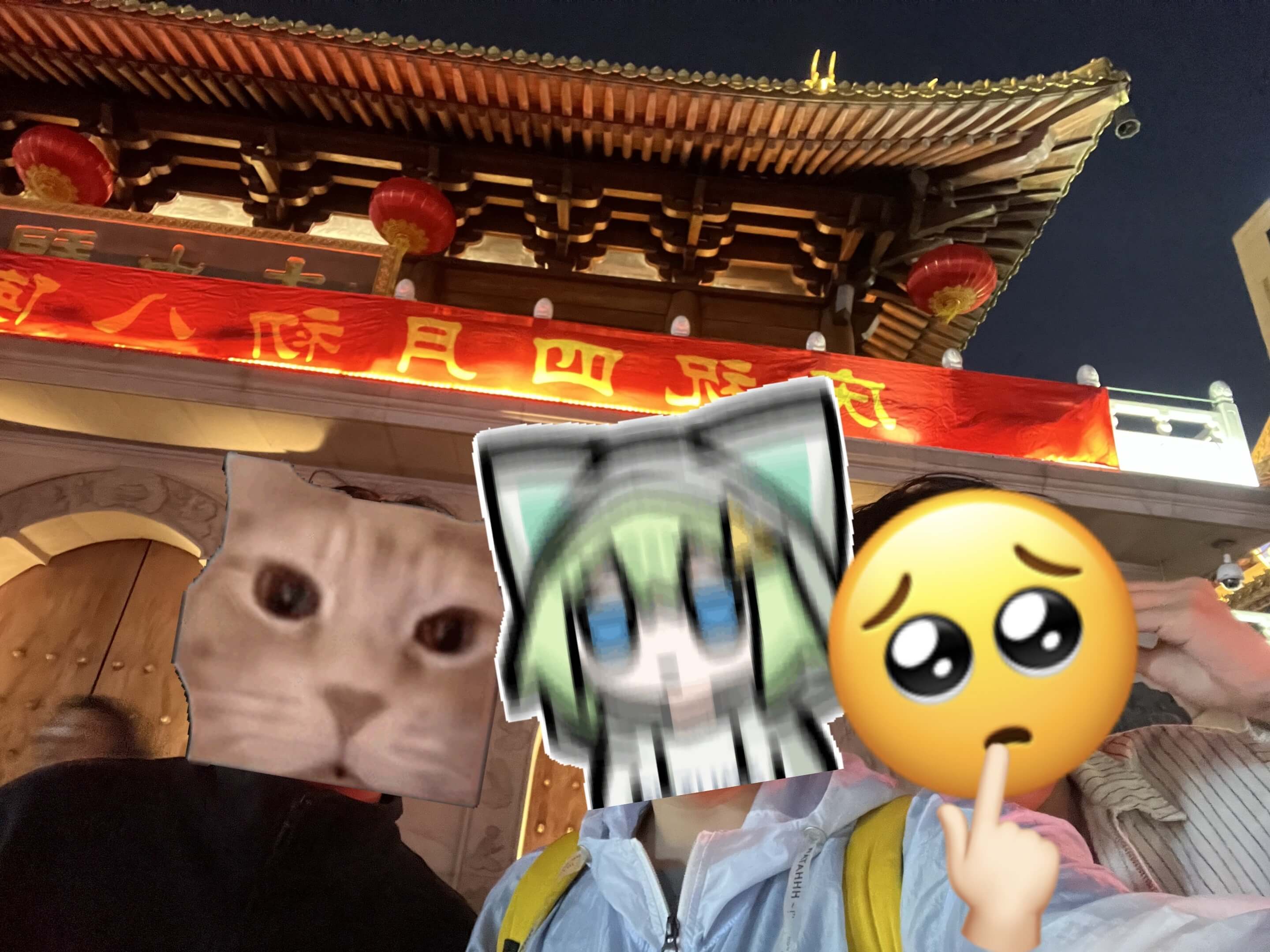 Selfie in front of Jing'an Temple